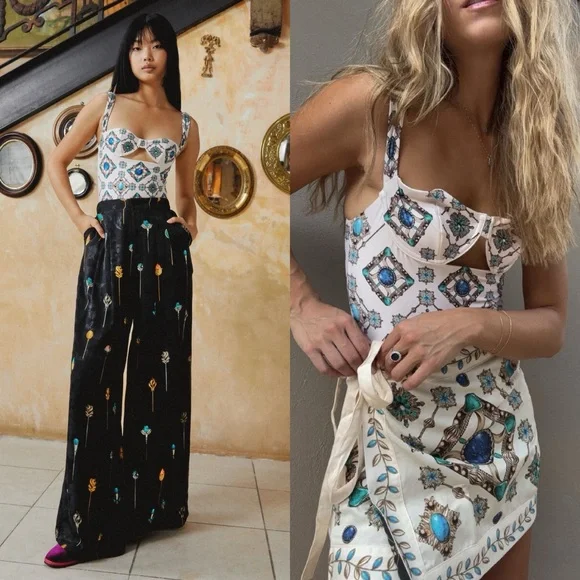 NWT Agua Bendita Citrino Platero Gemstone One Piece Swimsuit - Picture 3 of 12